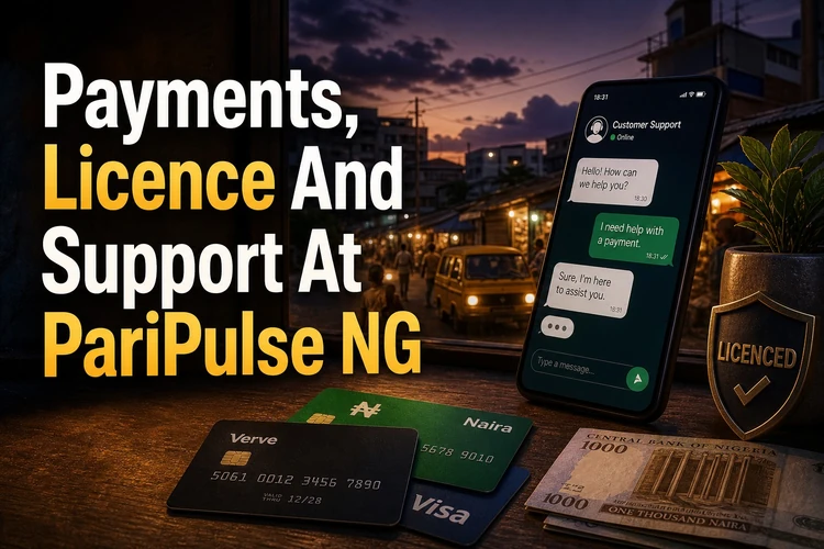 Payments, Licence And Support At PariPulse NG